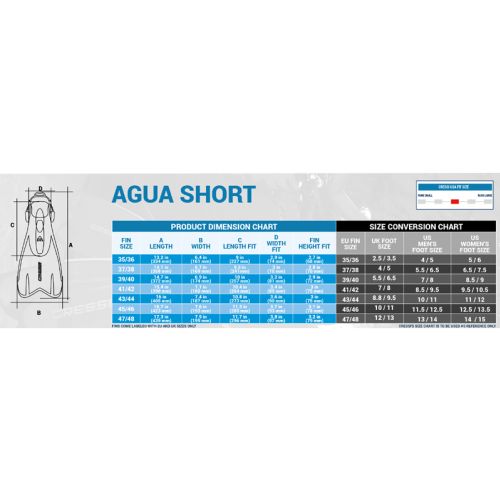 Cressi krótkie płetwy Agua Short (DP206231)