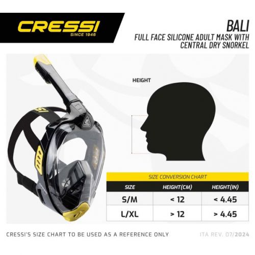 Cressi maska pełnotwarzowa Bali (XDT085010)