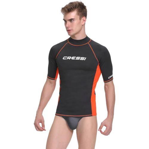 Cressi Koszulka Rashguard Man czarno/pomarańczowa (XLW478402)