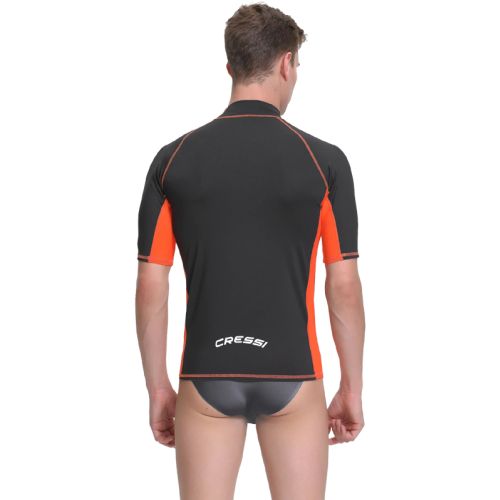 Cressi Koszulka Rashguard Man czarno/pomarańczowa (XLW478402)