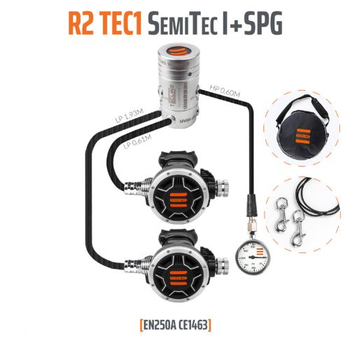 Tecline automat oddechowy R2 Tec1 zestaw SemiTec z manometrem  (10005-05)