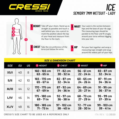 Cressi skafander półsuchy Ice damski (LQ403501)