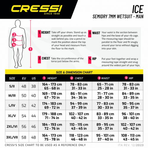 Cressi skafander półsuchy Ice męski (LQ403402)