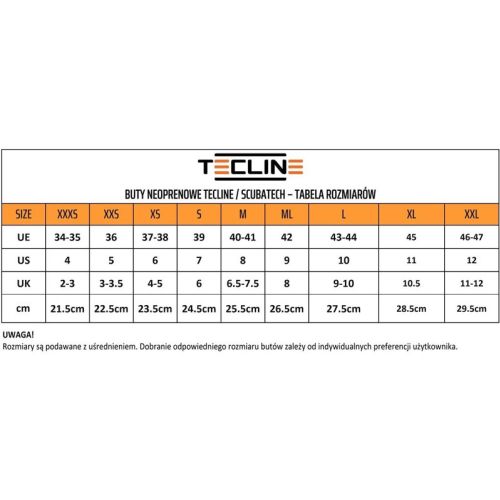 Tecline buty Komfort 5 mm  (T80005-4)